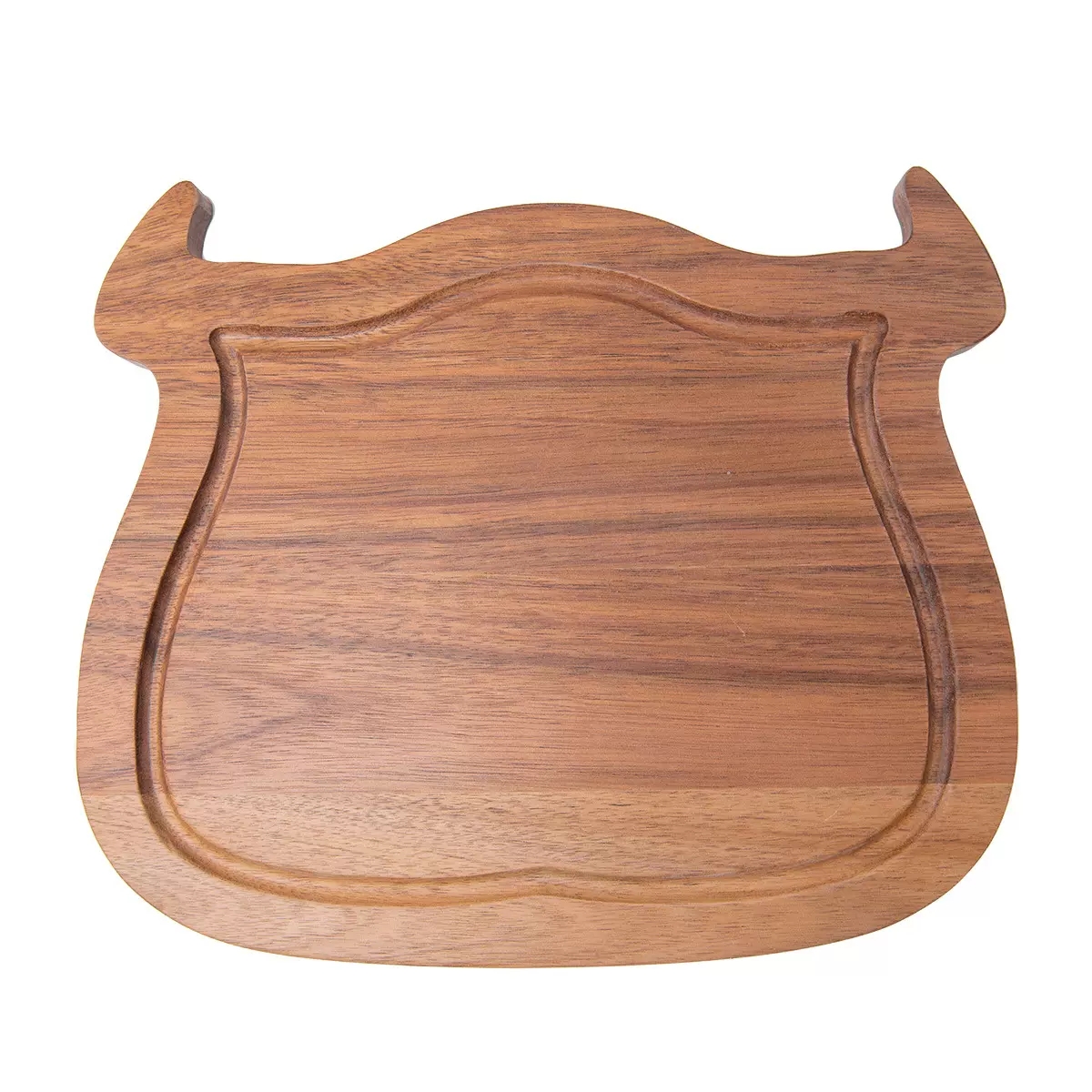 Cow-Shaped Acacia Wood Steak Board – Novelty Carving & Serving Tray